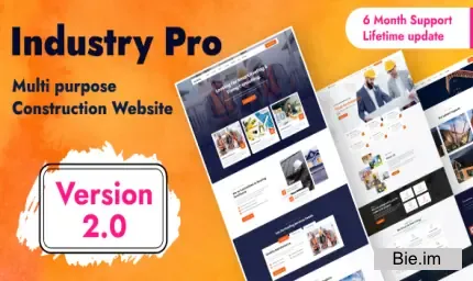 Industry PRO v2.0 - Multipurpose Construction Builder and Agency Website Script