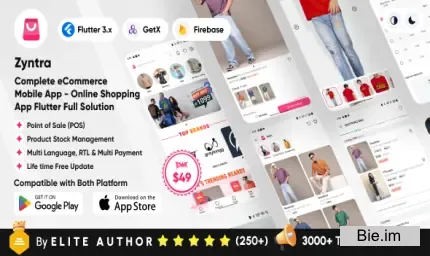 Zyntra v1.0 - Complete eCommerce Mobile App - Online Shopping App - eCommerce Store App Flutter Solution