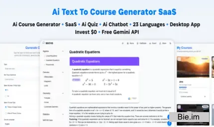 Ai Course Generator v5.0 - Text To Course SaaS Ai Video & Image Content Payment Earn Gemini React Admin