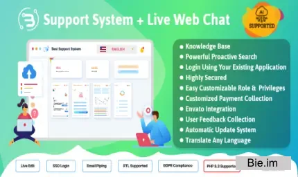 Support System v4.1.7 - Live Web Chat & Client Desk & Ticket Help Desk - nulled