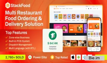 StackFood v8.4 - Multi Restaurant Food Delivery App with Laravel Admin and Restaurant Panel - nulled