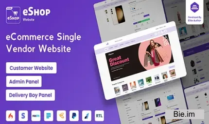 eShop Web v4.4.4 - eCommerce Single Vendor Website - nulled