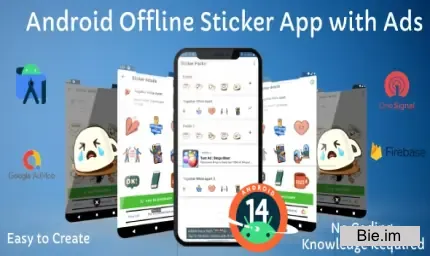 Whatsapp Sticker App (Offline) with Admob and OneSignal Push Notification for Android v1.4