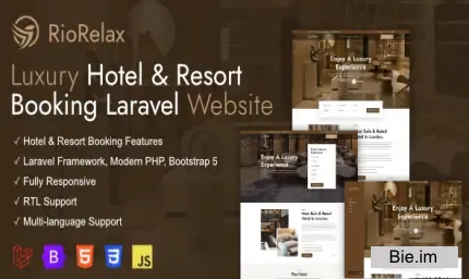 RioRelax v1.8.4 - Laravel Luxury Hotel & Resort Booking Website - nulled