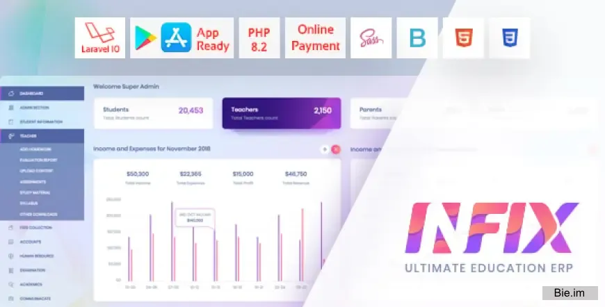 InfixEdu v9.0.1 - School Management System Software