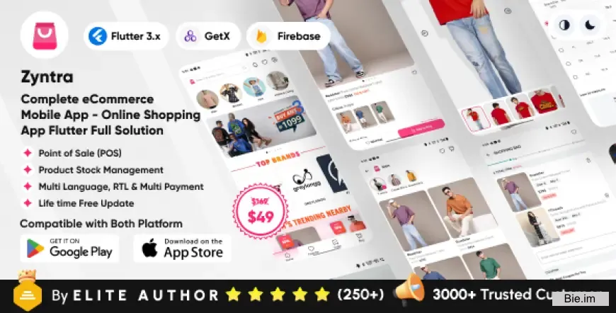 Zyntra v1.0 - Complete eCommerce Mobile App - Online Shopping App - eCommerce Store App Flutter Solution