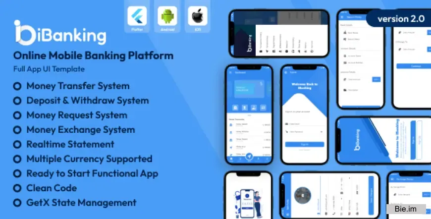 iBanking v2.0 - Online Mobile Banking Platform Flutter App