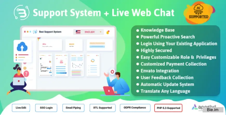 Support System v4.1.7 - Live Web Chat & Client Desk & Ticket Help Desk - nulled