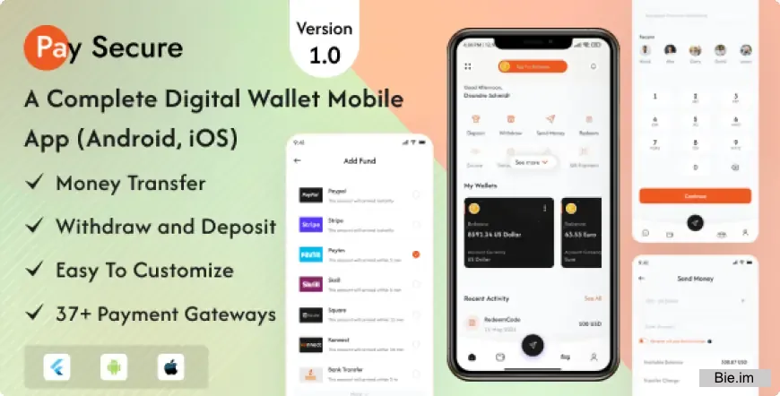 Pay Secure v1.0 - Digital Wallet Application For User (Android, iOS)