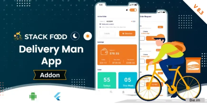 StackFood Multi Restaurant - Food Ordering Delivery Man App v8.3
