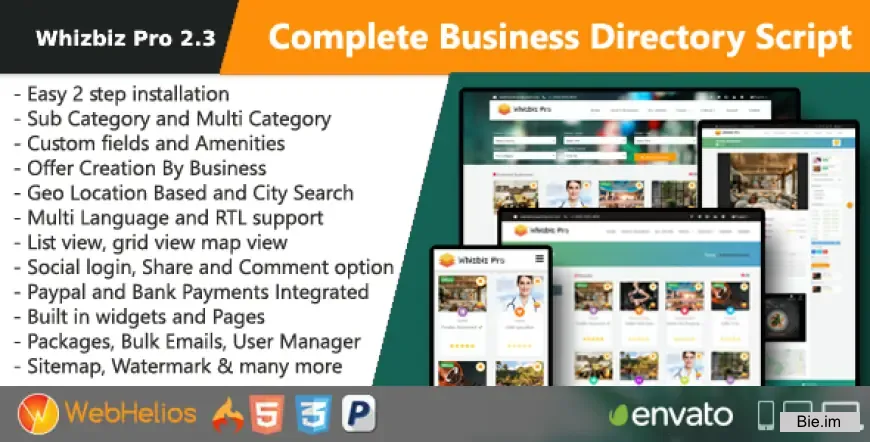 Whizbiz Pro v2.3 - Simple Business Listing Directory Map Script - nulled