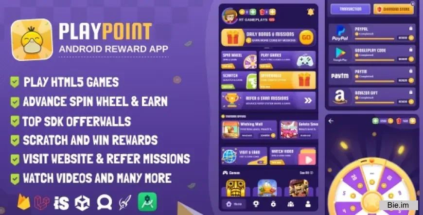 PlayPoint v1.6 - Android App with Admin Panel