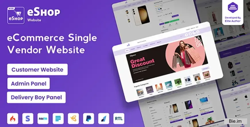 eShop Web v4.4.4 - eCommerce Single Vendor Website - nulled