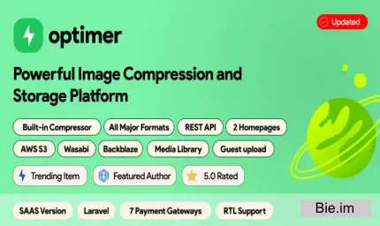 Optimer v2.0 - Advanced Image Compression + Cloud Storage Platform | SAAS | PHP
