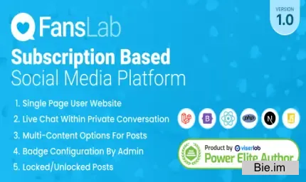 FansLab v1.0 - Subscription Based Social Media Platform - nulled