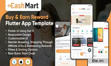 CashMart v1.0 - Shop & Earn Rewards App Template - Flutter mobile app Template using GetX