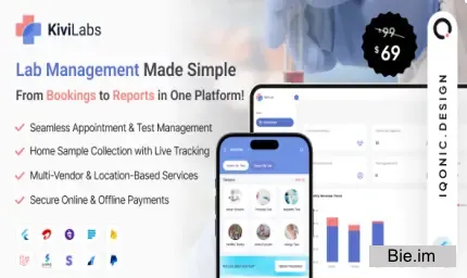 KiviLabs v1.0.1 - All-in-One Lab Management & Test Booking Solution with Multi-Vendor Support