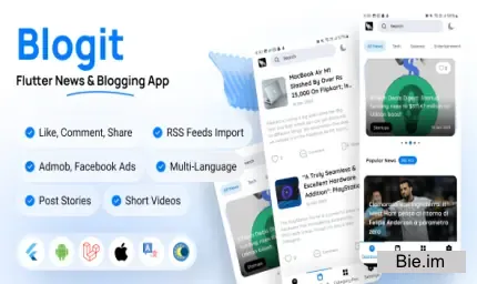 Blogit News App v2.5 - Flutter News App and Website Complete Solution