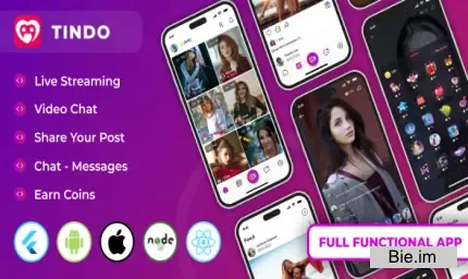 Tindo - Live streaming tango clone, Video call, Chat messages