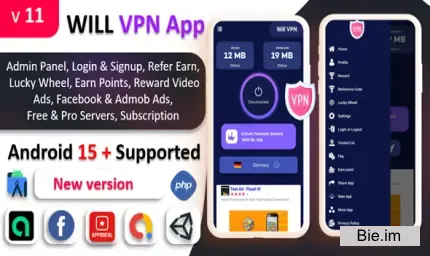 WILL VPN App v11.0 - VPN App With Admin Panel - Secure VPN & Fast VPN