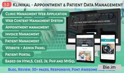 Klinikal v3.0 - Appointment & Patient Data Management Responsive Web Application