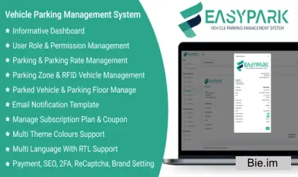 EasyPark SaaS v1.8 - Vehicle Parking Management System