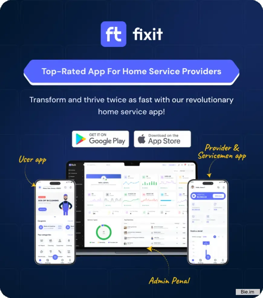 Fixit v1.0.11 - Multi Vendor On Demand, Handyman, Home service Flutter App with Admin Complete Solution