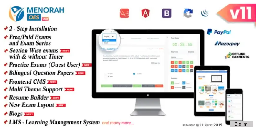 MenorahOES v11.0 - Online Learning and Examination System