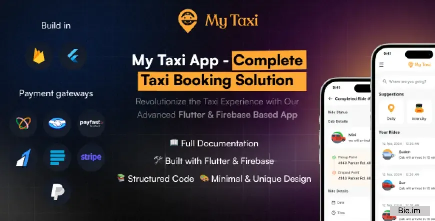MyTaxi v8.0 - Complete Flutter Taxi Booking, Intercity Ride & Parcel Delivery
