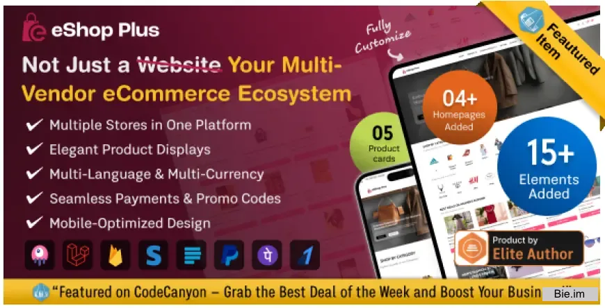 eShop Plus v1.0.6 - Multi Vendor eCommerce, Multi Module Flutter App with Laravel Admin Panel