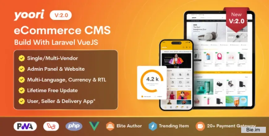 YOORI eCommerce v2.0 - Single & Multi-Vendor PWA Marketplace CMS - nulled