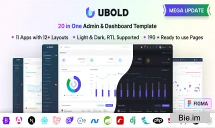 UBold v7.0 - 20 in One Admin & Dashboard Template