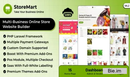StoreMart SaaS v4.2 - Online Product Selling Business Website Builder
