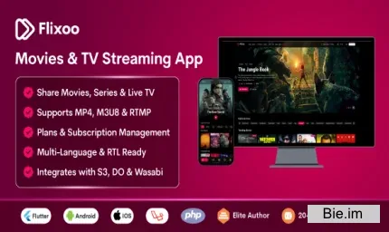Flixoo v1.0.1 - AI-Powered OTT CMS for Movies, Series & Live TV (Web + Mobile) with Monetization