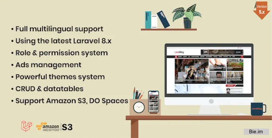 LaraMag v7.5.9 - Laravel News & Magazine Multilingual System - nulled