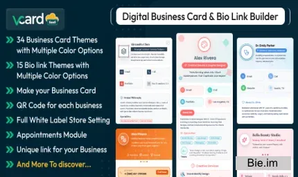 vCard SaaS v7.0 - Digital Business Card Builder - Bio Links Builder - nulled