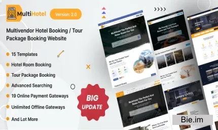 MultiHotel v2.0 - Multivendor Hotel Booking / Tour Package Booking Website