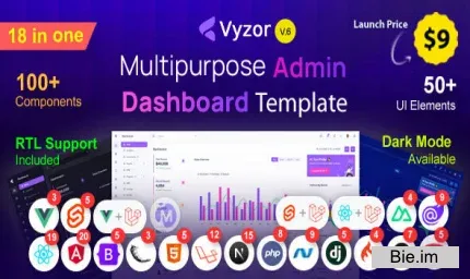 Vyzor v6.0 – Multipurpose Admin & Dashboard Template