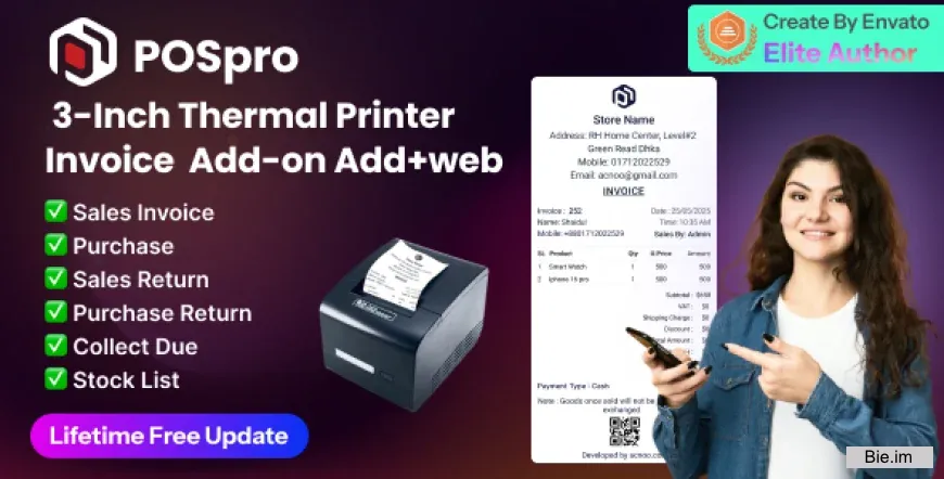 POSPro v1.0 - 3‑Inch Thermal Printer Add‑on for Web & App