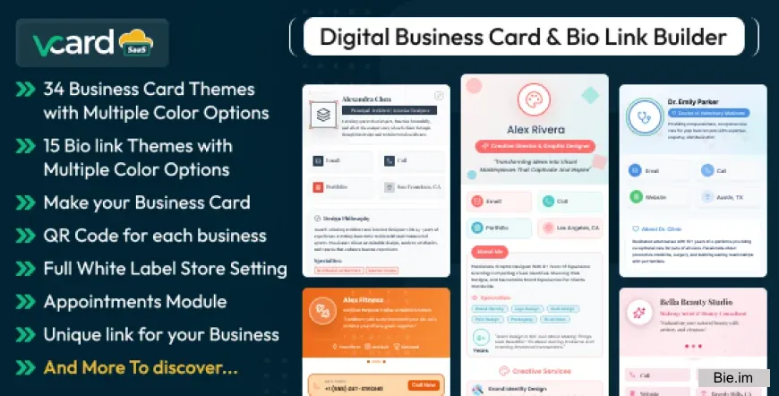 vCard SaaS v7.0 - Digital Business Card Builder - Bio Links Builder - nulled