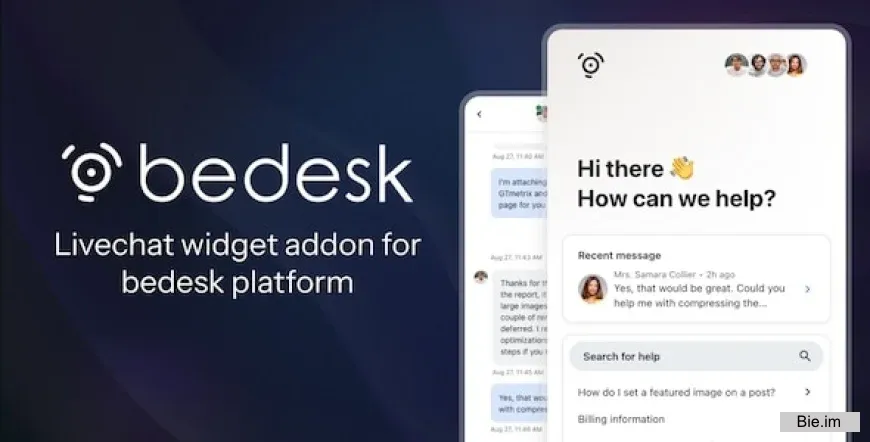 Livechat addon for BeDesk support platform v1.0