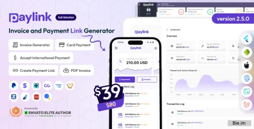 PayLink v2.5.0 - Invoice and Payment Link Generator Full Solution