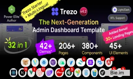 Trezo v4.1 - Tailwind, Material, Bootstrap, React, Angular, Vue, Laravel & .NET Admin Dashboard Template