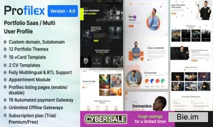 Profilex v4.0 - Multitenant Portfolio Website Builder with Appointment Module (SAAS) - nulled