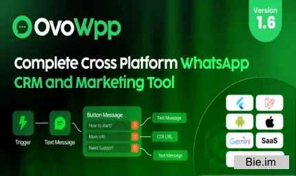 OvoWpp v1.6 - Complete Cross Platform WhatsApp CRM and Marketing Tool