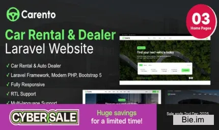 Carento v1.2.2 - Car Rental Booking Laravel System