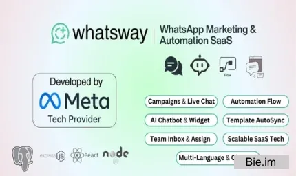 Whatsway v2.0 - WhatsApp Marketing & Automation SaaS Platform with Bots, Chats, Bulk Sender & AI