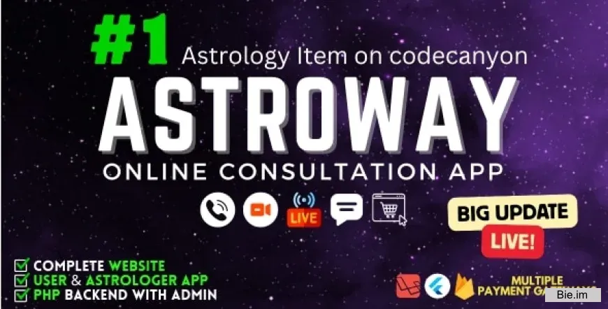 Astroway v3.0 - Complete Astrology Consultation App with Chat, Calling, e-Puja, Shop & AI Chat