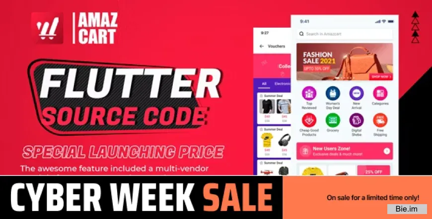 Flutter AmazCart v3.6 - Ecommerce Flutter Source code for Android and iOS