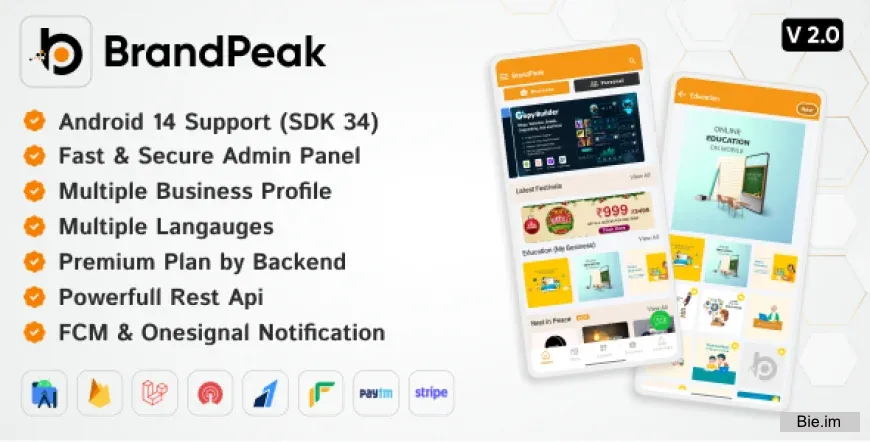 BrandPeak v2.1 - Festival Poster Maker, Business Post, Political Post Maker App - nulled